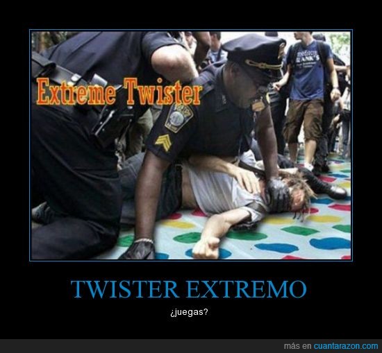 extemo,twister,policia,mano derecha rojo,represion,ataca,brutal